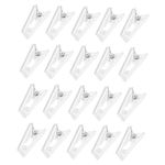 Gogogmee 20pcs Self-Adhesive Clip Badge Holders Clip Poster Spring Clips Transparent Spring Clip Plastic