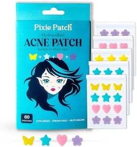 Pixie Patch - Cute Acne Patch, Absorbing Hydrocolloid Spot Cover, Multicoloured Patches for Face, Butterfly Patches, Cute Star Patches, Love Heart Patches and Flower Pimple Patch, Vegan and Cruelty Free (60 count)