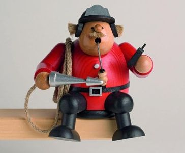 German Incense Smoker Fireman - 15 cm / 6 inches - Authentic German Erzgebirge Smokers - KWO