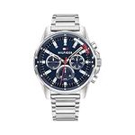 Tommy Hilfiger Analogue Multifunction Quartz Watch for Men with Silver Stainless Steel Bracelet - 1791788