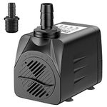 Pawfly 400 GPH Submersible Water Pump 25W 7ft. High Lift Quiet Pump with 6ft Power Cord for Fountain Aquarium Fish Tank