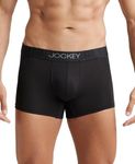 Jockey Men's Ultrasoft Pima Cotton Trunks IC32_Black_M