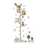 Healifty Baby Growth Height Chart, Baby Height Growth Chart Ruler for Kids, Animals Height Growth Chart Kids Wall Stickers for Children