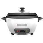 BLACK+DECKER 2-in-1 Rice Cooker & Food Steamer - 6-Cup Capacity, Automatic Keep Warm, Nonstick Bowl, Steaming Basket - Effortless Cooking