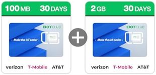EIOTCLUB Data Only SIM Card Triple Play (100mb Trial +2GB 30day), Supports AT&T, T-Mobile and Verizon Networks