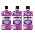 Listerine Total Care Mouthwash, 3-PACK, Fluoride Mouthwash for Bad Breath, Anti-Cavity, Helps Keep Teeth White, 1L x3 (Amazon Exclusive)