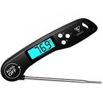 Meat Thermometers, DOQAUS Instant Read Food Thermometers for Cooking, Digital Kitchen Thermometer Probe with Backlight & Reversible Display, Cooking Temperature Thermometers for Turkey Grill BBQ Oven