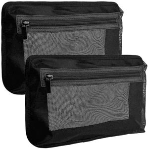 Chanvoo 2PC Self-Adhesive Boat Organizer Mesh Bag (10"x7") – Dry Mount Pouch with Waterproof Adhesive Backing for Tools & Gear | Sticks Securely to Wet Surfaces, Easy Removal