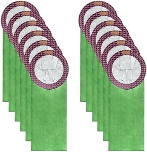 12 Pack 100331 Micro Filter Bags Replacement for ProTeam 10 Quart Backpack Vacuum: CoachVac, Super CoachVac, MegaVac, Replace Part #100331 Open Cirular Collar