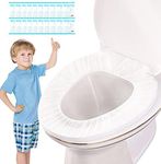 RRMMAN 20 Pack Toilet Seat Cover Plastic Waterproof Potty Seat Covers Non Slip Individually Wrapped for Kids Travel Potty Training Nonslip Toilet Covers Disposable for Travel and Public Restrooms…