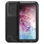 Samsung Galaxy Note 10 Plus/Pro Case, Love Mei Aluminum Metal Outdoor Waterproof Shockproof Military Heavy Duty Sturdy Protector Cover Hard Case for Samsung Galaxy Note 10 Plus/Pro (Black, Note 10 Plus/Pro)