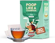 Poop Like A Champion Super Senna Tea with Peppermint, 30 Bags, Digestive Herbal Tea for Constipation Relief, Natural Laxative, Traditional Remedy