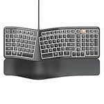 Backlit Wired Ergonomic Keyboard, U