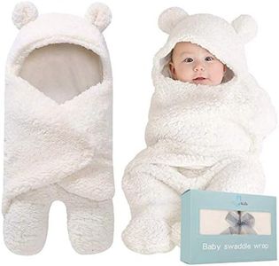 Baby Swaddle Blanket | Ultra-Soft Plush Essential for Infants 0-6 Months | Receiving Swaddling Wrap White | Ideal for Baby Boy Accessories and Newborn Registry | Perfect Baby Girl Shower Gift