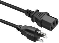 LIANSUM 5 FT 18 AWG 3 Prong Plug AC Cable for Samsung, Toshiba, LG, Sharp, Sony, AOC, BenQ, Acer, Asus, ViewSonic, Dell, Compaq Computer Monitor IBM and LCD TV, Epson Printer, 1.5 Meter PC Power Cord