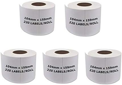 AZNPAC 5 Rolls Dymo Compatible S0904980 Shipping Labels 4 x 6 Dymo 4XL Postage 1744907 (220 Labels Per Roll) 104mm x 159mm SD0904980