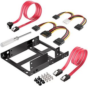 Inateck SSD Mounting Bracket 2.5 to 3.5 with SATA Cable and Power Splitter Cable, ST1002S