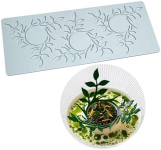 TUKE Leaf Molds Silicone Fondant Molds 3D Ring Leaf Flower Chocolate Molds, Silicone Molds for Baking, Sugar Craft, Wax, Gum Paste, Cupcakes, Clay (Flower_12.08x4.92x0.12inch)