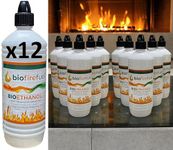 Farmlight® bioethanol fuel (12 x 1 litre bottles) specially developed for bio ethanol fireplaces, hearths, bio ethanol table top fireplaces, bio ethanol fire pits and bio ethanol built-in hearths.