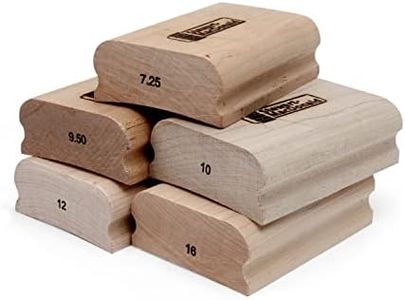 StewMac 4"-Length Wooden Radius Sanding Blocks - Set of 5 Essential Radii (7.25", 9.5", 10", 12", 16")