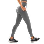 Leafigure Leggings with Pockets Women Grey Leggings Women High Waisted for Workout Gym Yoga L-XL