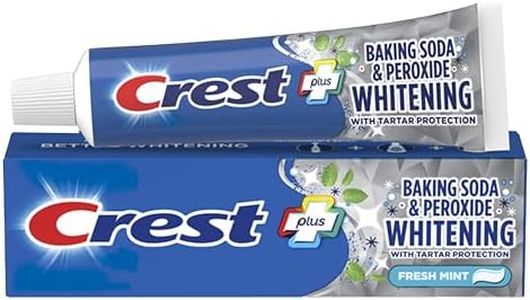 Crest Dentifrice à la menthe fraîche (bicarbonate de soude et blanchiment au peroxyde avec protection tartare) 230G (8.2 Oz)