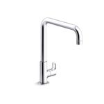 Kohler July Kitchen Sink Faucet | Deck Mounted Pillar Tap | 360° Swivel Spout | Water Saving Aerated Flow | Durable Brass Cartridge | Single Lever Cold Only | Polished Chrome Finish |10 Year Warranty