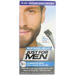 Just For Men Mustache & Beard Brush-In Color Gel Medium-Dark Brown M-40-1 ea, Pack of 6