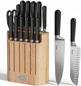 SMIRLY 14-Piece Kitchen Knife Set with Magnetic Block, High-Carbon Stainless Steel Chef Knife Set, Professional Sharpness, Dishwasher Safe, Black