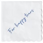 Mother of the Bride Gifts Happy Tears Wedding Handkerchief Something Blue for Bride on Wedding, Happy Tears, 30 x 30 cm/ 11.8 x 11.8 inches