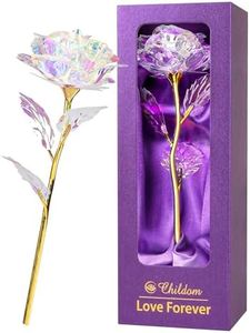 Childom Birthday Gifts for Women,Christmas Rose Gifts for Her Mom,Rainbow Rose Present for Her,Sweet Artificial Flower for Wife,Grandma,Women,Christmas,Birthday,Anniversary,Valentines,Mothers Day