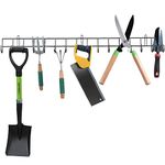 Unibos- Garden Tool Rack Garage Tool Organizer Wall Mount Garden Tool Holder Yard Tool Hangers Heavy-Duty Hook Wall Storage Rack Holds Garden Tools, Shovels, Rakes, Hoses, Ropes (40 inches/103cm)