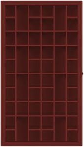 ILOT Shot Glass Display Cabinet Solid Wood - Large Display Case for Collectibles | Man Cave Accessories | UV Protection Acrylic Door | Wall Mounted Black Shadow Box (32 x 17 Mhg)