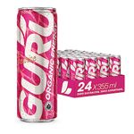 GURU Organic Energy Drink - New Theanine Fruit Punch - Power Up your Mind - Healthy Energy - Plant Based ingredients - Low Sugar - Only 50 calories - The ultimate Brain Booster - 355 ml (Pack of 24)