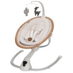 Maxi-Cosi Cassia Baby Swing, infant swing, automatic motion sensor, music, toys, recline, portable, 360 degree rotation, lightweight & foldable, Horizon Sand