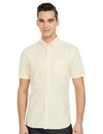 Marks & Spencer Men's Regular Fit Shirt (60580697001_Yellow S)