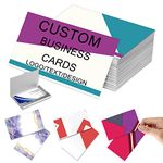 Business Cards Personalised, Personalised Business Cards with Logo/Text Double Sided Print Business Cards Waterproof 300gms for Company, Small Business