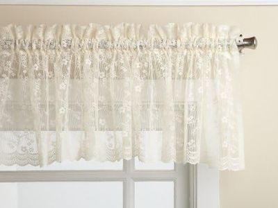 Lorraine Home Fashions Priscilla 60-inch x 12-inch Valance, Ivory