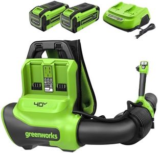 Greenworks 40V Cordless Backpack Leaf Blower with Batteries
