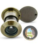 Earl Diamond - Solid Brass Door Viewer Peephole, 220-Degree Security Peephole with Heavy Duty Rotating Privacy Cover for 1-21/32" to 2-1/8" Doors for Home Office Hotel - Antique Bronze Finish