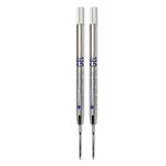 Monteverde Capless Gel Ballpoint Refill to Fit Parker Ballpoint Pens, Fine Point, Blue/Black, 2-Pack (P422BB)