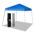 Crown Shades Blue Gazebo 3m x 3m Base 2.5m x 2.5m Top Heavy Duty Pop Up Gazebo Waterproof Shelter Height Adjustable Camping Gazebo for Garden and Beach with Carry Bag​