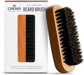 CREMO - Premium Beard Brush For Men, 100 Percent Natural Sisal, Wood Handle To Shape and Style Facial Hair