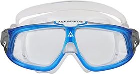 Aqua Sphere Seal 2.0 Swim Goggles - Comfortable Leak Resistant Seal, Distortion Free Vision| Unisex Adult, Clear Lens, Light Blue/White Frame, One Size, MS5074109LC