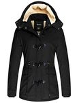 Wantdo Women's Winter Parka Coat Winter Jacket Fall Jacket Winter Coat Outdoor Black 2XL