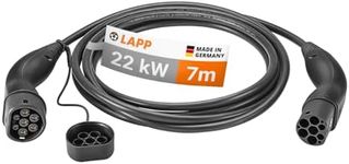 Lapp Type 2 (22kW-3P-32A) Electric Car Charging Cable, Black, 7 Meter