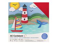 American Crafts 12x12 Card Stock Pack, 60 Sheets Total 3 Sheets of 20 Colors Primaries Arts Crafts Sewing Notion Paper Supplies Scrapbooking Journaling Printmaking DIY Office Home Decorative