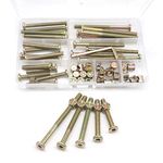 Baby Bed Crib Screws Hardware Replacement Kit, cSeao 25-Set M6x40mm/ 50mm/ 60mm/ 70mm/ 80mm Hex Drive Socket Cap Screws Barrel Nuts Assortment Kit for Beds Headboards Chairs Furniture