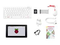 Waveshare Pi400 Kit Compatible with Raspberry Pi Bundle with 7inch HDMI Touch Display 1024×600 Pixels HDMI Port Up to 5-Point Capacitive Touch Support (9 Items)