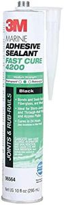 3M Marine Adhesive/Sealant Fast Cure 4200, 06564, Black, 1/10 Gallon